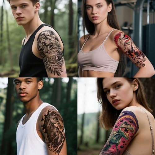77 Dinosaur Temporary Tattoos for Kids & Adults