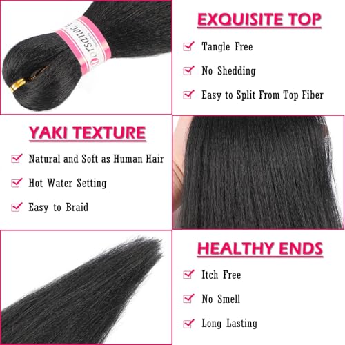 Dorsanee Pre-Stretched Braiding Hair 20" - 8 Pack Natural Black