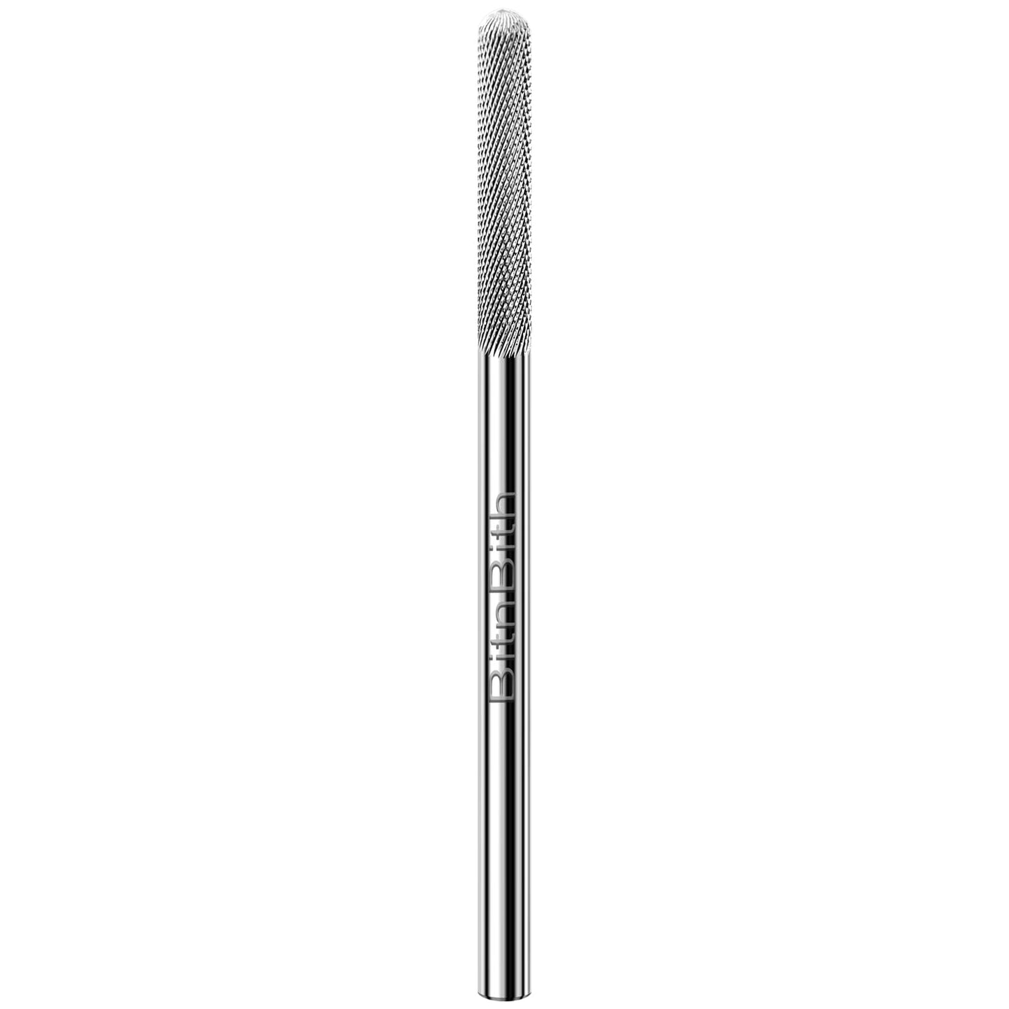 BITNBITH Nail Drill Bit Nature Nail Buffer Drill Bit 3/32",Professional Safety Carbide Nail Prepare Bit for Cuticle Dead Skin Cleaning Nail Bed File 2-Way Rotate for Manicure Home Salon,3XF-Round