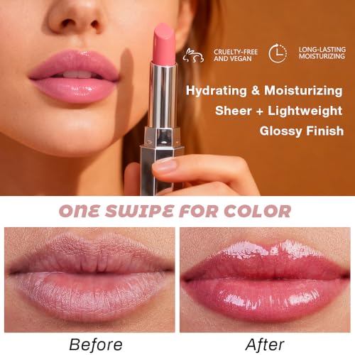 Honey Tinted Lip Balm - Moisturizing Shine Lipstick, 2Pc