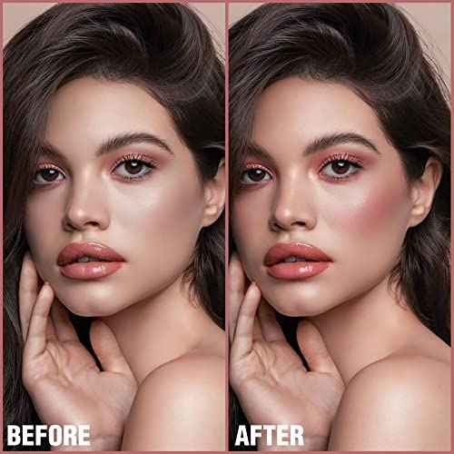 FOCALLURE Cream Blush Makeup,Buildable Blush Stick for Cheeks,Matte and Dewy Finish,Long Wearing,Easy Application,Lightweight Multi Stick,ROSE FLUSH