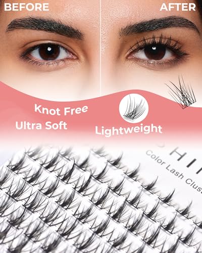 Manga Lash Clusters 144PCS - 5 Color DIY Eyelash Extensions