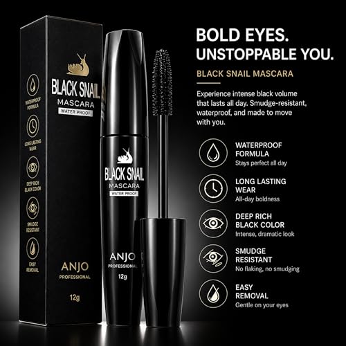 ANJO Tubing Mascara Black – Waterproof & Smudge-Proof