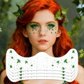 Ivy Leaf Face Tattoos - Green Glitter Waterproof Temporary Tattoos (8 Sheets)