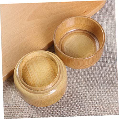 SUPVOX Men S Bamboo Shaving Soap Bowl Large Deep Shaving Mug with Smooth Polished Surface Eco-Friendly Shave Cup for Wet