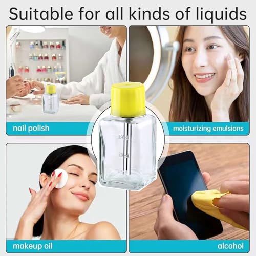 6oz Glass Push Down Pump Dispenser Bottle – Clear Refillable