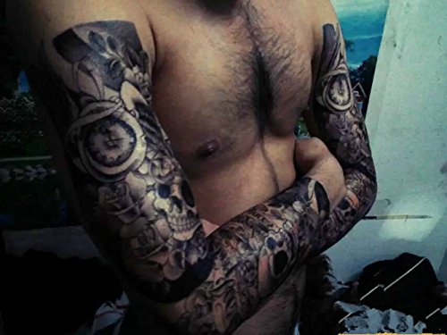 Extra Large Full Arm Temporary Tattoos - 4 Sheets Waterproof