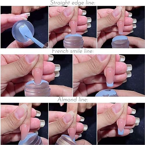 BlueZOO Nail Art Stamper French Tip Tool Stamp for DIY Nail Design - Nail Stamper