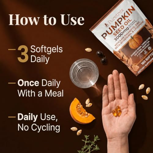 Pumpkin Seed Oil with Saw Palmetto 180 Softgels