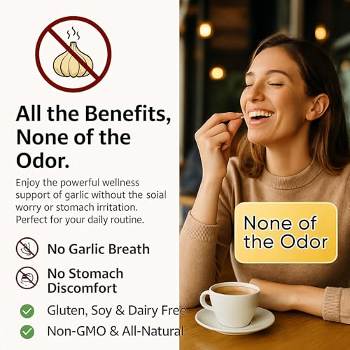 Aged Garlic Extract 300 Count Softgels – Odorless Heart & Immune Support