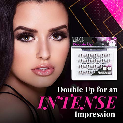 Ardell False Eyelashes Double Up Individuals Knot-Free Long Brown 4 Pack