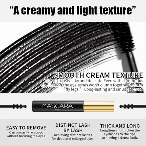 Volume Eyes Waterproof Mascara - Long Lasting Black