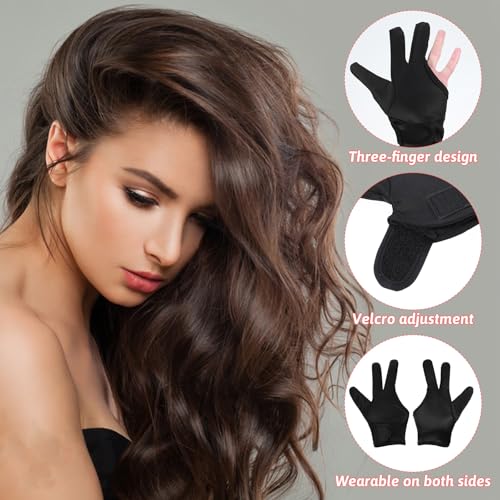 Heat Resistant Curling Iron Gloves - 2pc Professional Hair Styling