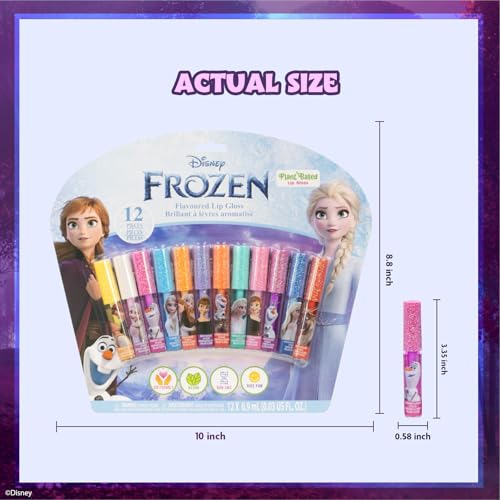 Townley Girl Frozen 12-Piece Plant-Based Lip Gloss Set