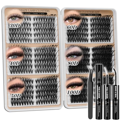 FLOMAZE 530 pcs Lash Cluster Kit - DIY Eyelash Extensions
