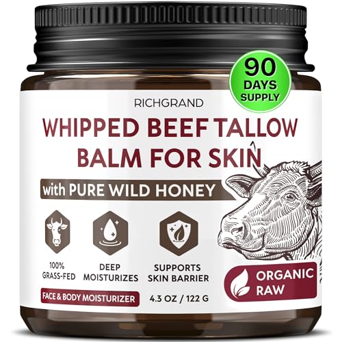 Grass Fed Beef Tallow Balm with Honey - Face & Body Moisturizer