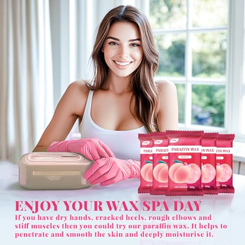 LYQC Paraffin Wax Refill 10-Pack - Peach Scented Hand & Foot Spa Wax
