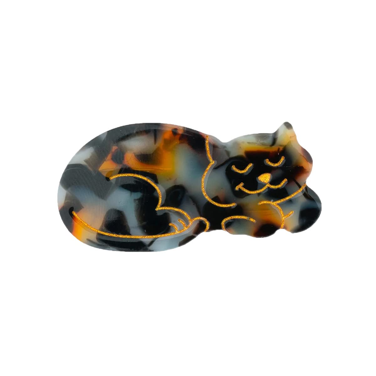 Tortoiseshell Cat Hair Clips,Cellulose Acetate Hair Clips,Small Hair Clips for Girl,Pack of 2