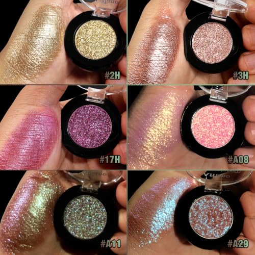 Afflano Multichrome Purple Blue Eyeshadow – Holographic Shimmer