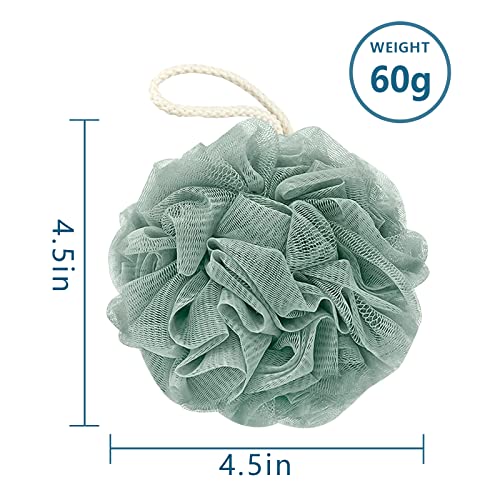 Bath Loofah Sponge 4-Pack, 60G Exfoliating Shower Scrubber