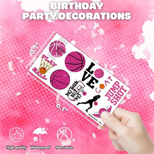 100 PCS Basketball Temporary Tattoos Sheet | Party Favors