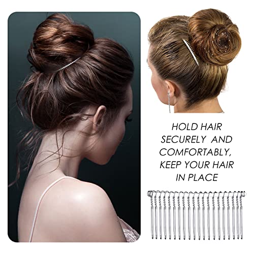 5Pcs Metal Hair Combs with 20 Teeth for Wedding Veils