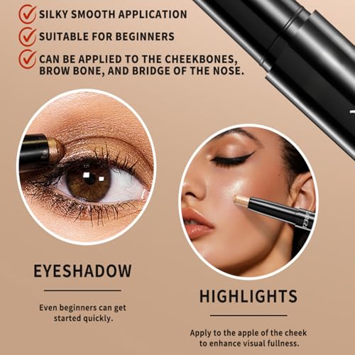 8 Colors Cream Eyeshadow Sticks, 12H Waterproof Shimmer