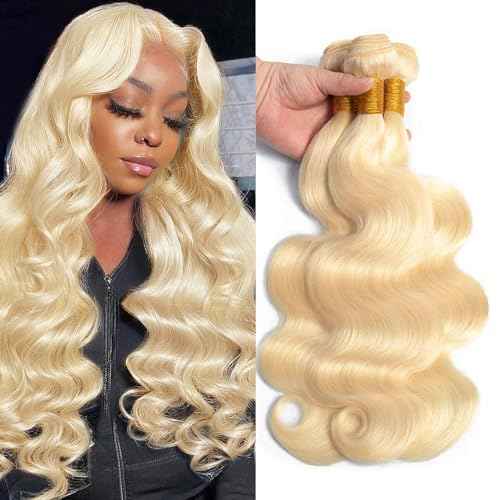 613 Blonde Bundles Body Wave Human Hair 22" 22" 22" 12A Grade 613 Blonde Body Wave Human Hair 3 Bundles 100% Unprocessed Virgin Brazilian Human Hair Bundles