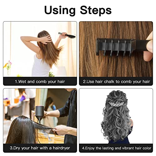 Hair Chalk Comb for Kids - Washable Temporary Hair Color