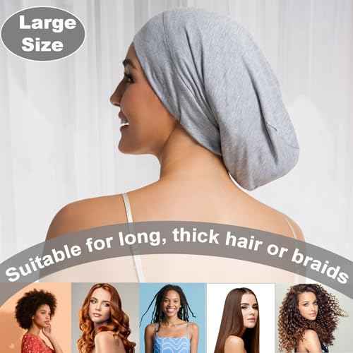 Sleep Cap Bonnet for Sleeping Black Women Men, Adjustable Cooling Lining Bonnets for Curly Hair Wrap Braids Beanie Night Hat