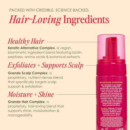 Grande Volumizing Hair Foam for Instant Body & Fuller Hair