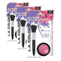 L.A. COLORS Blusher with Deluxe Brush, Blushing Pink (Pack of 3)