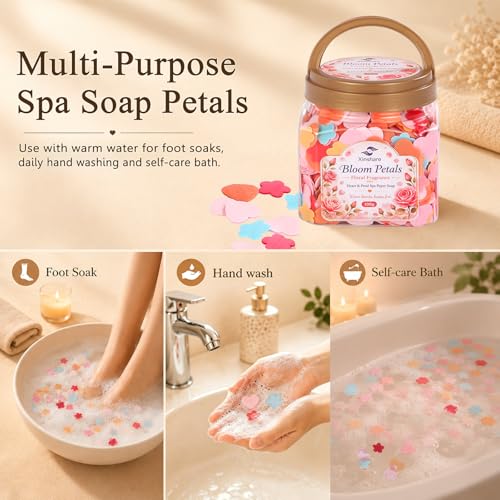 Foot Soak Soap Flower Petals - Fast-Dissolving Pedicure Spa Sheets