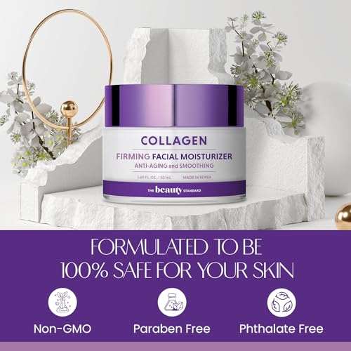 Collagen Daily Face Moisturizer - Anti-Aging, Skin Firming, Hydrating - Dermatologist Tested, Clean Beauty, Cruelty-Free Korean Skin Care for All Skin Types - 1.69 fl. oz (2 Pack)