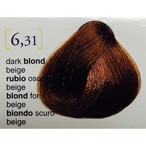 Salerm Salermvison Hair Coloring Cream #6,31 Dark Blonde Beige for Unisex, 2.3 Ounce