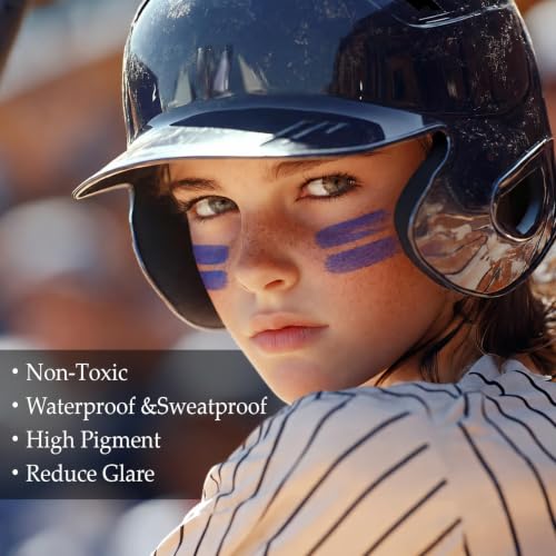 Eye Black Sticks for Sports - 16 Pack Waterproof Face Paint