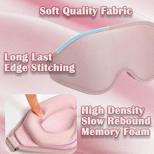 Gusonse Eyelash Extension Sleep Mask for Women - Light Blocking & Comfortable Contoured Eye Shade for Travel & Relaxation
