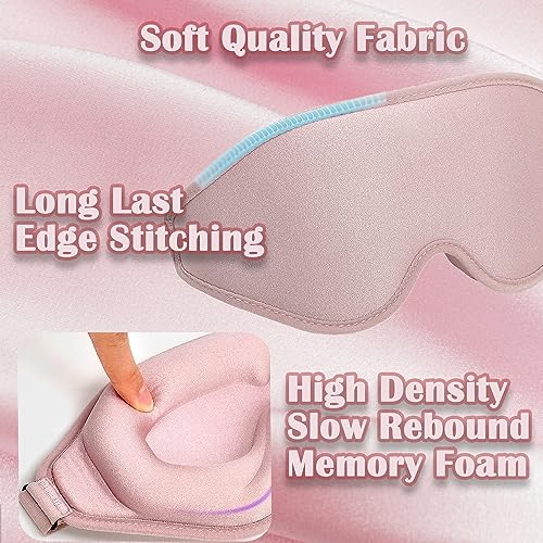 Sleep Mask for Women Eyelash Extension, Eye Mask for Lash Extensions No Pressure 3D Contoured Lash Extension Sleep Mask, Block Out Light Sleep Protector Eye Shade Cover for Travel Yoga Nap