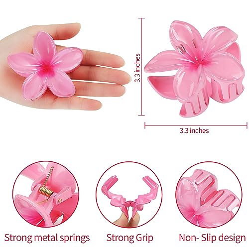 Flower Hair Clips for Women 6 Pack Hawaiian Claw Clips