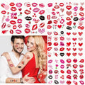 Valentine's Day Temporary Tattoo Stickers - 8 Sheets