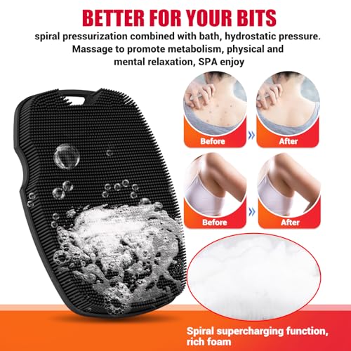 Silicone Body Scrubber with Zinc - Exfoliating Shower Brush