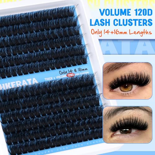 14-16mm Volume Lash Clusters - Russian D Curl Wispy Extensions