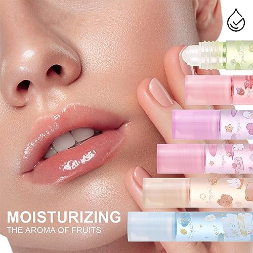 6-Piece Roll-On Lip Gloss Set, Fruit Flavored