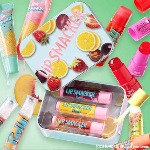 Lip Smacker Biggy Lip Balm, Nostalgic Flavor, Ultra-Moisturizing & Hydrating, Clear Glossy Finish, Fun & Collectible Gift for All Ages - Strawberry