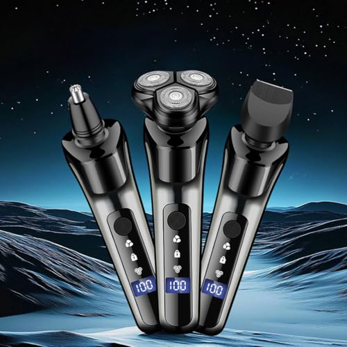 Electric Shaver for Men Electric Razor and Hair Clipper Trimmer for Men Rechargeable Shavers with Nose Trimmer Sideburns.