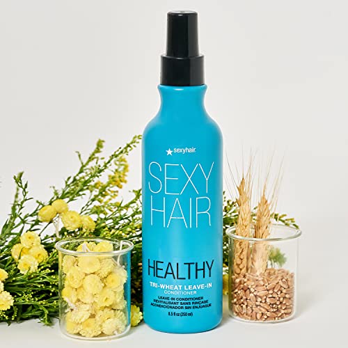 SexyHair Healthy Tri-Wheat Leave-In Conditioner | Up to 90% Better Detangling | Reduces Breakage | Moisture, Smoothness, and Shine