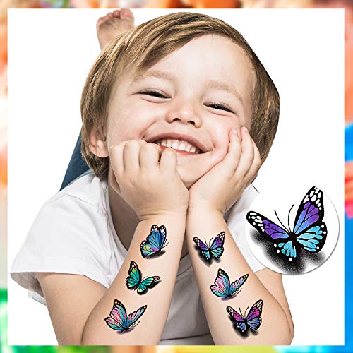 Butterfly Temporary Tattoos Stickers, 252Pcs 60 Sheets