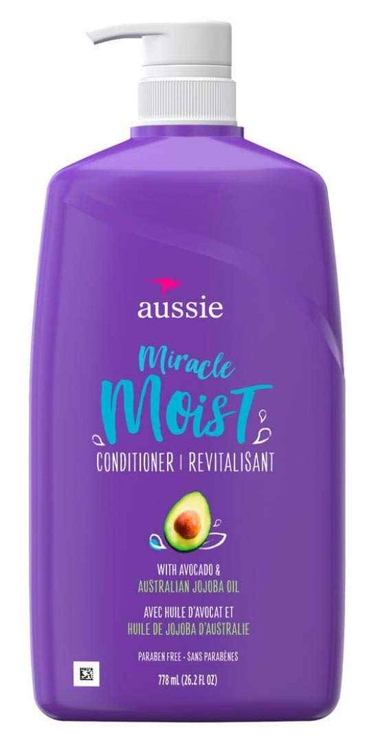 Aussie Conditioner Miracle Moist 26.2 Ounce Pump (778ml) (2 Pack)