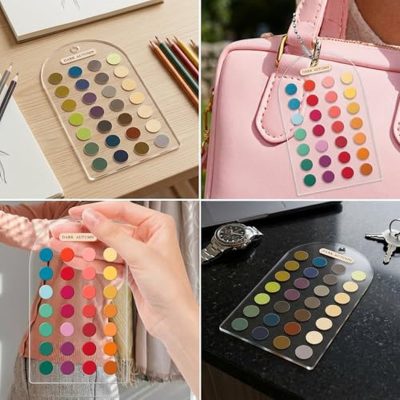 2-Piece Soft Autumn & Summer Color Palette Cards for Fashion