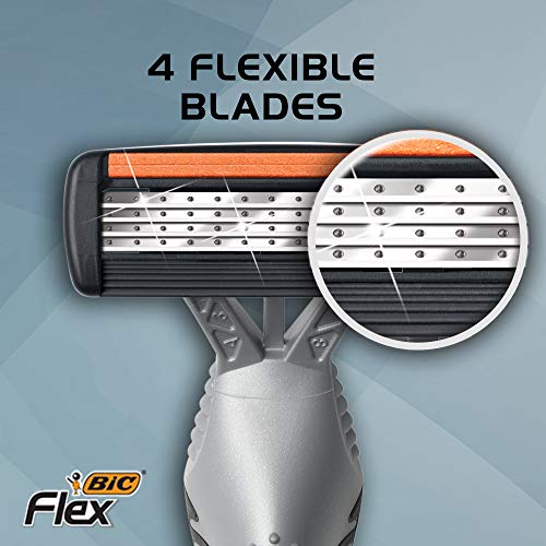BIC Flex 4 Sensitive Men's 4-Blade Disposable Razor,3 Count